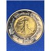 Image 1 : USA American Mint issue 2001 Limited Issue Gold Plated Walking Liberty Inlay Proof Struck Cased Coin