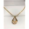Image 2 : Brilliant cut .50 Carat solitaire 14K GP Pendant & Chain