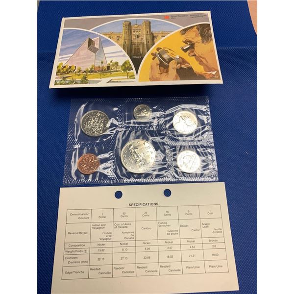 Royal Canadian Mint 1980 Proof Sealed Coin Set with Certificate & original envelope