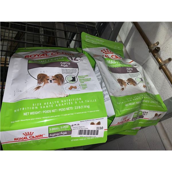LOT OF 4 BAGS Royal Canin Aging Dog Food 2.5LBS
