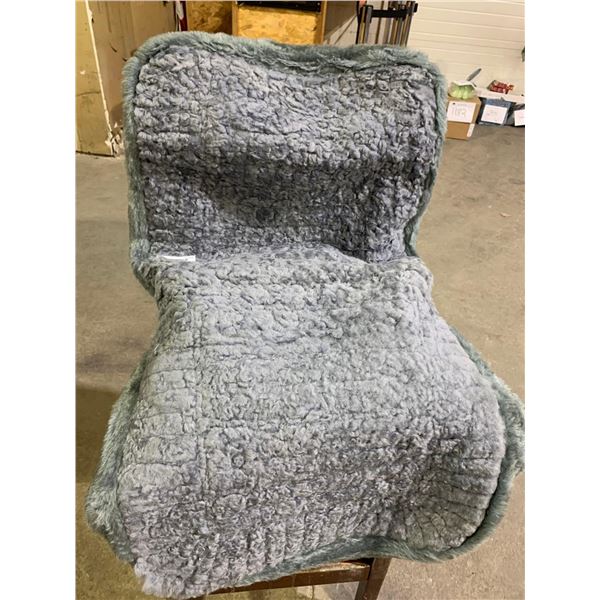 Pure Sheep Skin Grey Plush Car seat Chair Cover