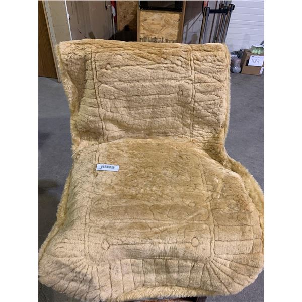 Pure Sheep Skin beige Plush Car seat Chair Cover