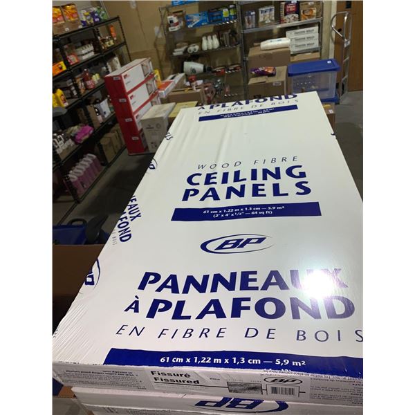 Bundle of Ceiling Panels Wood Fibre (61cm x 122cm x 1.3cm)
