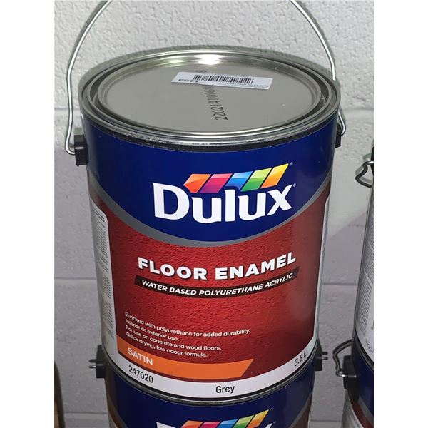Dulux Floor Enamel Satin Grey Water Based (Lot of 2 x 3.6L)