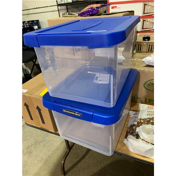 Lot of 2 plastic Totes