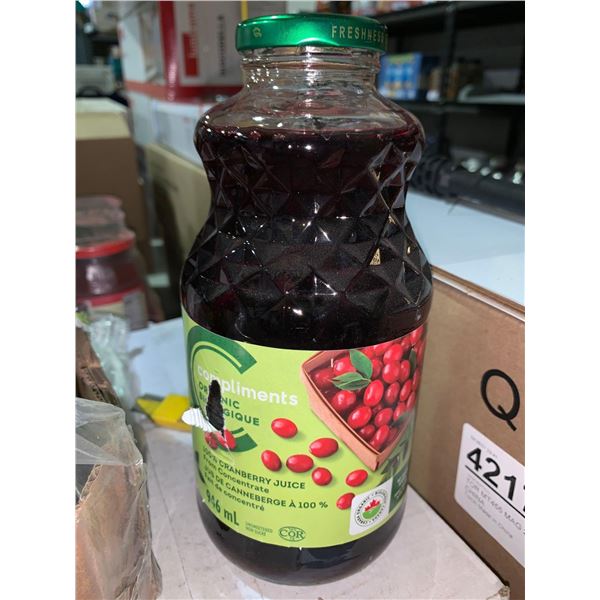 Compliments Organic Cranberry Juice 6 x 926ml