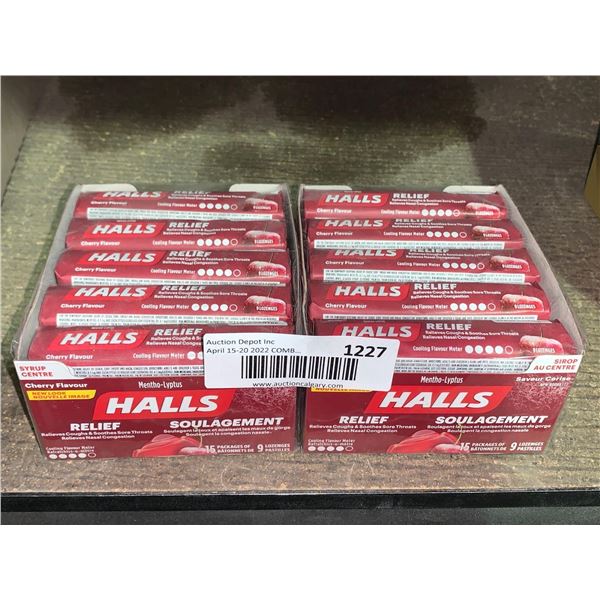 Halls Cherry Flavour Syrup Centre (2-15 x 9)