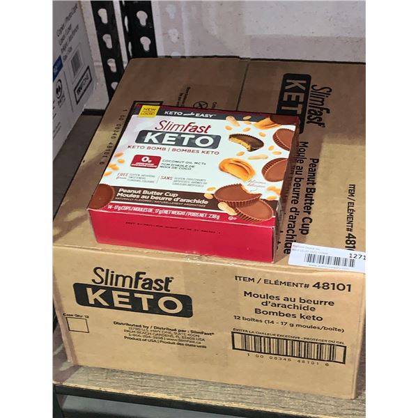 Case lot of 12 SlimFast Keto Peanut Butter Cup