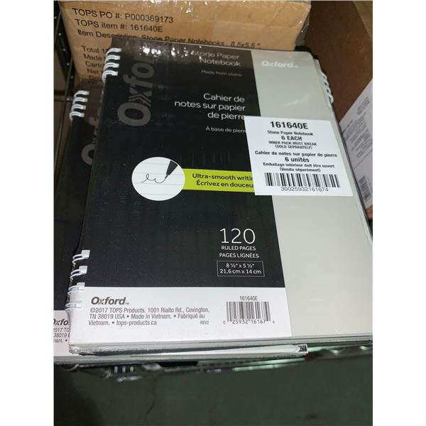Case lot of 12 Oxford Stone paper rip proof notebooks