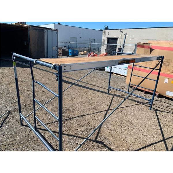 NEW from a freight claim MetalTech Safer Stack Scaffold System complete with 2 ends, 2 -6ft X beams 