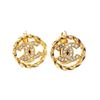 Image 1 : Chanel Gold CC Rhinestone Earrings