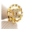 Image 3 : Chanel Gold CC Rhinestone Earrings