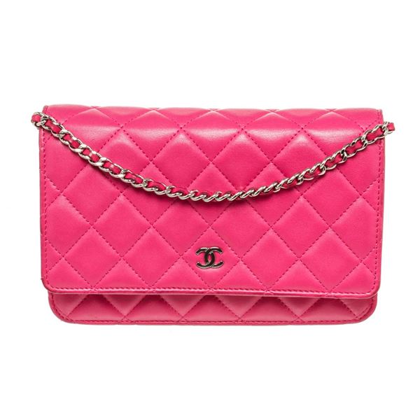 Chanel Pink Caviar Leather WOC Chain Shoulder Bag