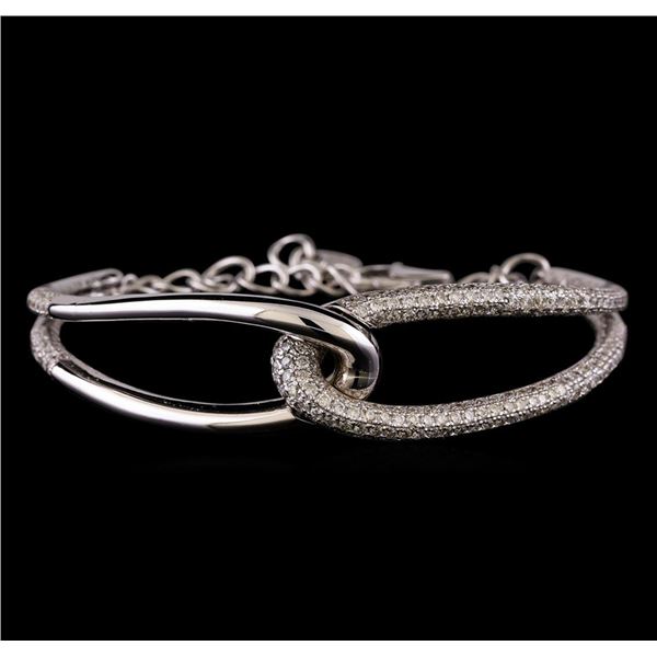 3.48 ctw Diamond Bracelet - 14KT White Gold