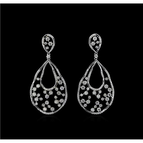 2.19 ctw Diamond Earrings - 14KT White Gold