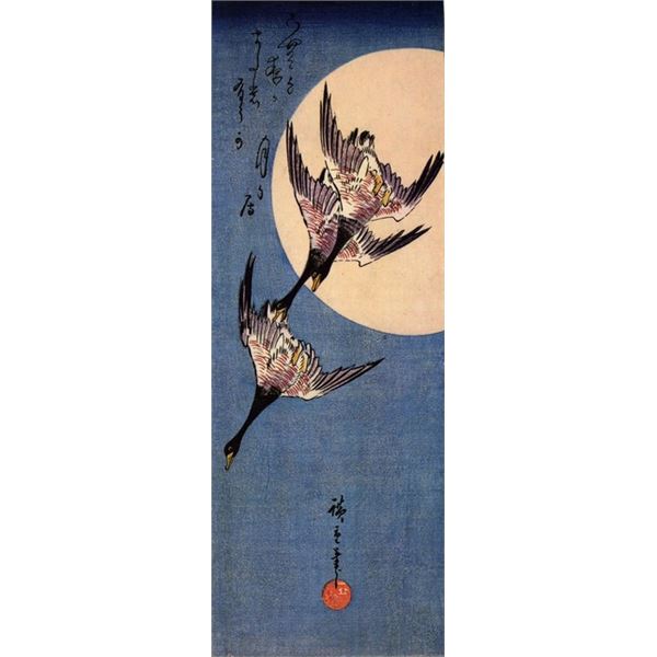 Hiroshige Three Geese Flying