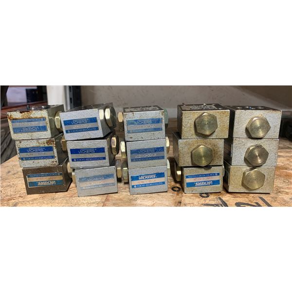 Lot of (15) Vickers, #4C2M-3-30-JA  Hydraulic Valves
