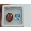 Image 2 : 2.08 ct TOPAZ and 6.53 ct. HESSONITE GARNET