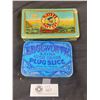 Image 1 : Tobacco Tin Lot of 2  - Edgeworth Plug Slice Smoking Tobacco and Vintage Players Navy Cut Cigarette 