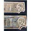 Image 2 : 2 Knight Truck Trailer Plaques 14 x4"