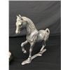 Image 2 : Lot of 2 Vintage Horse Décor Pieces - Prancing Mounted Horse 9" Tall with Wall Mount Horse Head - He