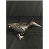 Image 2 : Beautiful Vintage Cast Iron Crow with Head up - Very Heavy