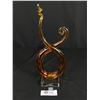 Image 1 : Murano Art Glass Hand Blown Sculpture with Original Sticker. 12.5" Tall with Twisted and Spiral Aven