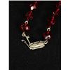 Image 2 : Vintage Red Faceted Crystal Necklace 48" Length