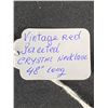 Image 3 : Vintage Red Faceted Crystal Necklace 48" Length