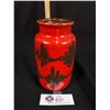 Image 1 : Fiery Red Stamped and Numbered West Germany Vase - Beautiful! 6" Tall