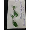 Image 2 : Classic jade Teardrop Earrings with Sterling Silver