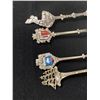 Image 3 : Lot of 4 Very Nice Vintage Collectible Silver Plated Souvenir Spoons Great Condition