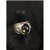 Image 2 : Vintage Cats Eye Chrysoberyl Sterling Silver Ring Size 8 Weight 11.6 Grams Marked Sterling Plus Make