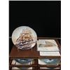 Image 2 : Lot of 8 Collectible Plates in Drawered Storage Container - The Golden Age of the Clipper Ships Seri