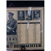 Image 2 : Germany WW2 Framed 1941 Volkischer Beobachter - Peoples Observer Newspaper Ad Published by the Nazi 