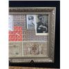 Image 2 : Framed Picture Photo Collage of WW2 German Pictures, Soldier Death Cards, Stamps, Etc.