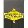 Image 2 : Vintage Double Sided Dunlop Tires Metal Sign 27 x 20"