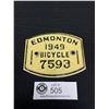 Image 1 : Vintage Bicycle License Plate #7593 Edmonton 1949