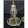 Image 2 : Pair of Stunning Vintage High Quality Silver Plated Incense Burners 12" T