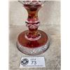 Image 2 : 9.5" Tall Cranberry Glass Vase