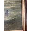 Image 3 : Very Nice 19th Century 33' X 28" Framed Painting of Ships at Sea