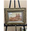 Image 1 : Beautiful Painting in an Ornate Gold Frame "Sheep Herder "17.25 x14