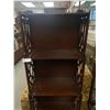 Image 3 : Mahogany Shelf Unit Bookcase or Etagere Circa 1930 60" H x 19" w x 12.5 d
