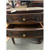 Image 2 : Nice Marble Top Side Table with A Colby's Tag on Back 22" w x 15" D x 26" T with 2 Drawers Nice Deta