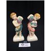 Image 1 : Pair of Vintage Dakon Porcelain  Made in Austria Children With Grapes