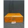 Image 2 : Vintage Solid Wood with Beautiful Inlay Jewelry Box 11' x 7" x 5"