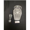 Image 2 : Very Nice Cut glass Decanter with Stopper 11" T