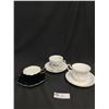 Image 1 : Lot of 3 Vintage Collectible Bone China Tea Cup and Saucer - Colclough, Etc