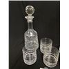 Image 2 : Beautiful Vintage Decanter with 6 Glasses