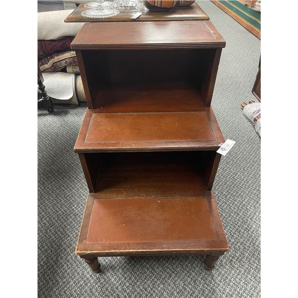 Vintage Solid Wood Three Step Table 26 x 25